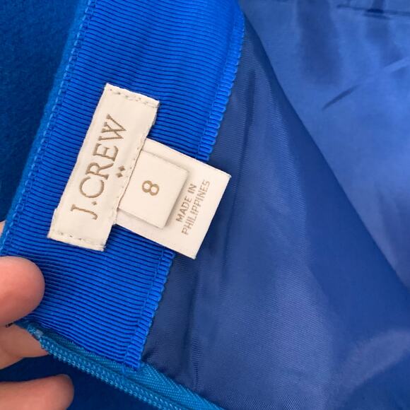 J. Crew Factory Shirttail Mini Skirt in Cobalt Size 8 - Picture 5 of 6
